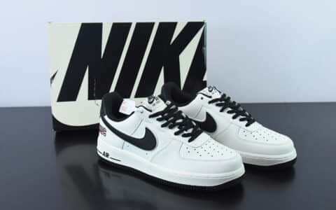 耐克Nike Air Force 1 07 Low “米黑鳄鱼皮”纽约限定空军一号低帮休闲板鞋纯原版本 货号：LG4596-336