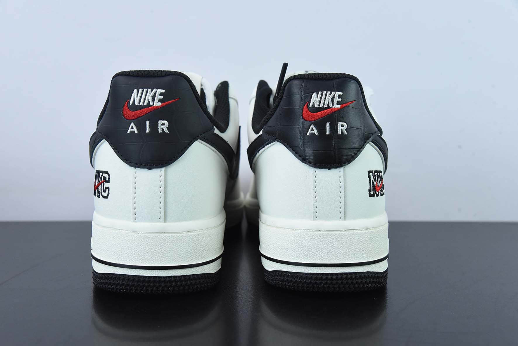 耐克Nike Air Force 1 07 Low “米黑鳄鱼皮”纽约限定空军一号低帮休闲板鞋纯原版本 货号：LG4596-336