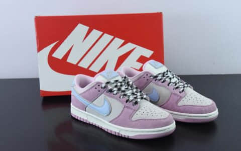 耐克Nike Dunk Low Pink Suede 粉蓝低帮休闲滑板鞋纯原版本 货号：DO7412-901