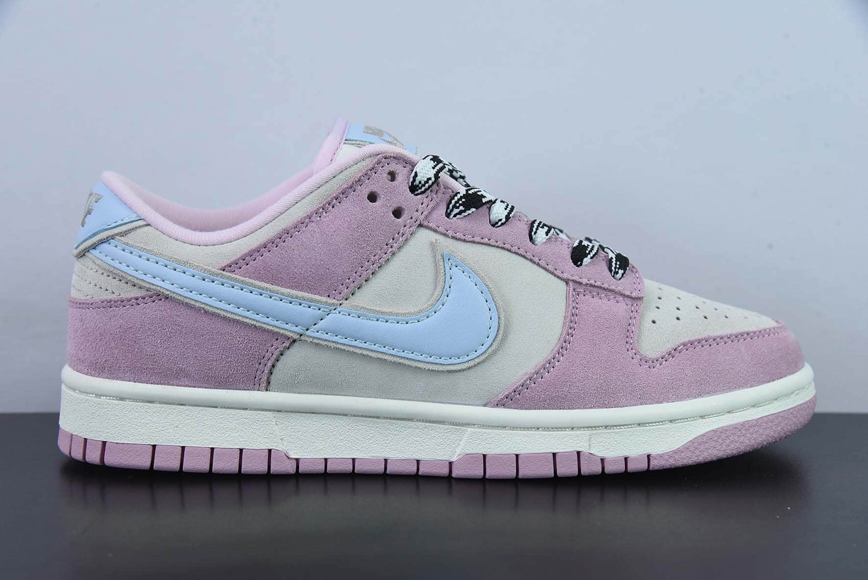 耐克Nike Dunk Low Pink Suede 粉蓝低帮休闲滑板鞋纯原版本 货号：DO7412-901