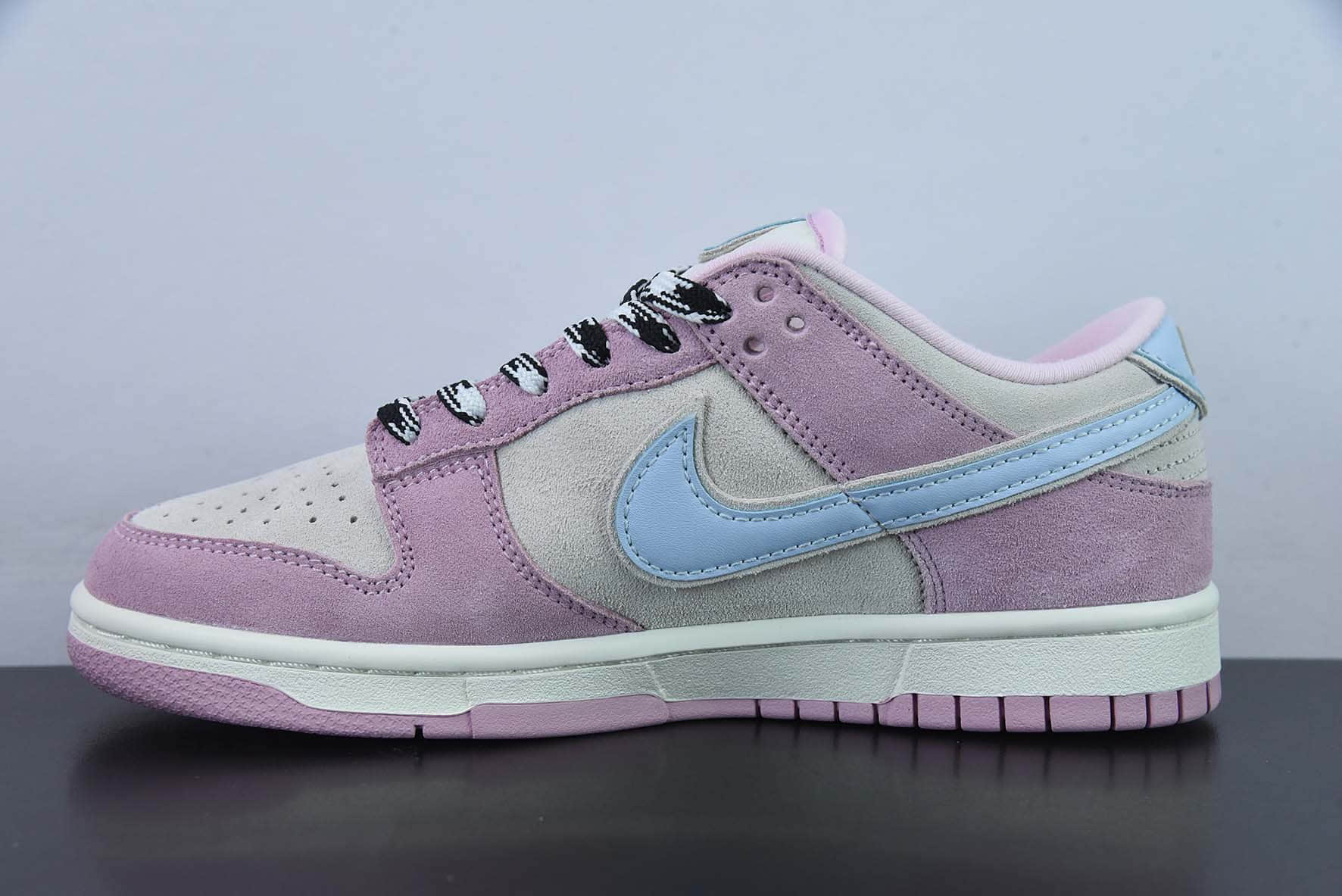 耐克Nike Dunk Low Pink Suede 粉蓝低帮休闲滑板鞋纯原版本 货号：DO7412-901