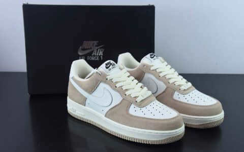 耐克Nike Air Force 1 Low ’07 麂皮白棕小麦空军一号低帮休闲板鞋纯原版本 货号：LZ6699-522