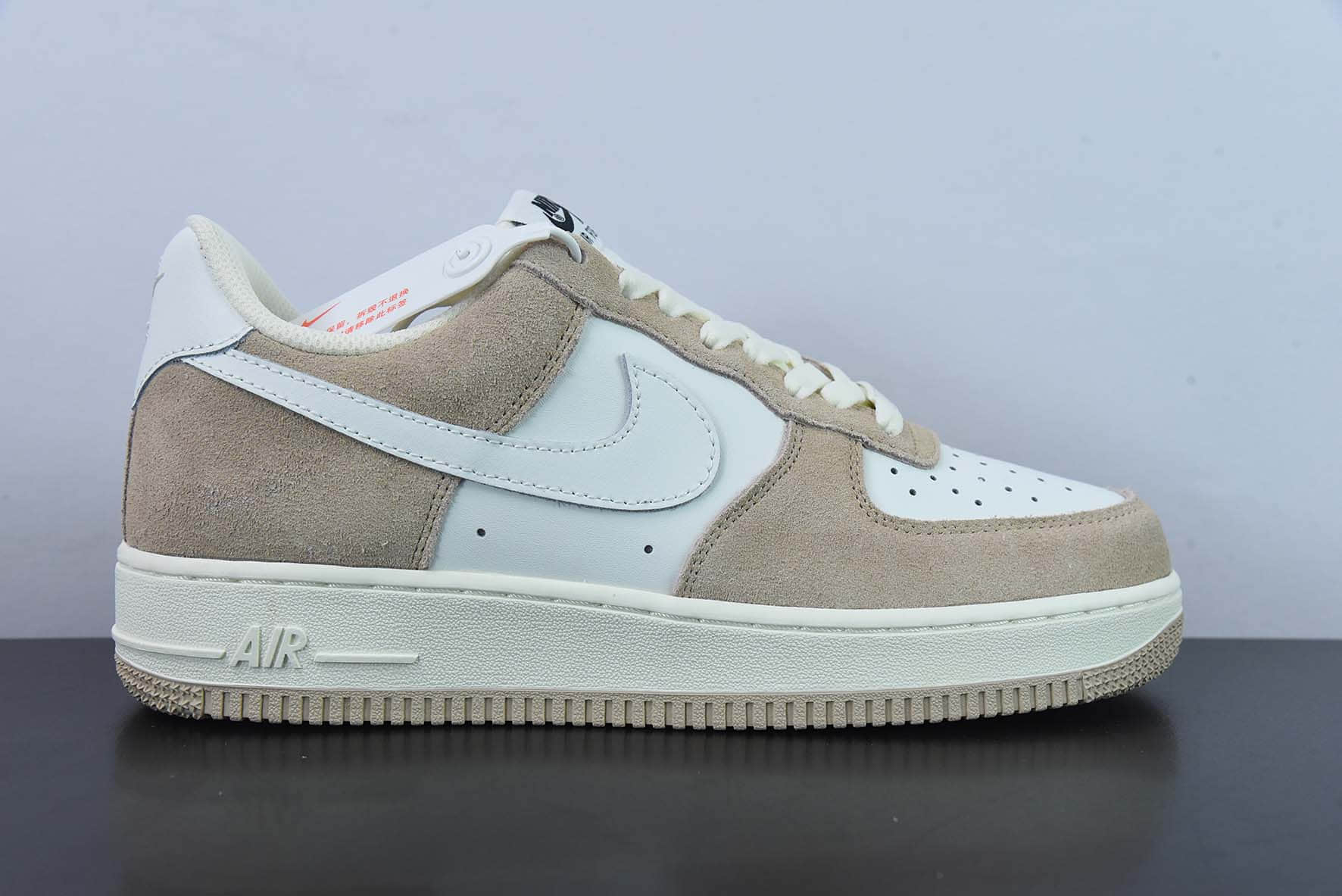 耐克Nike Air Force 1 Low ’07 麂皮白棕小麦空军一号低帮休闲板鞋纯原版本 货号：LZ6699-522