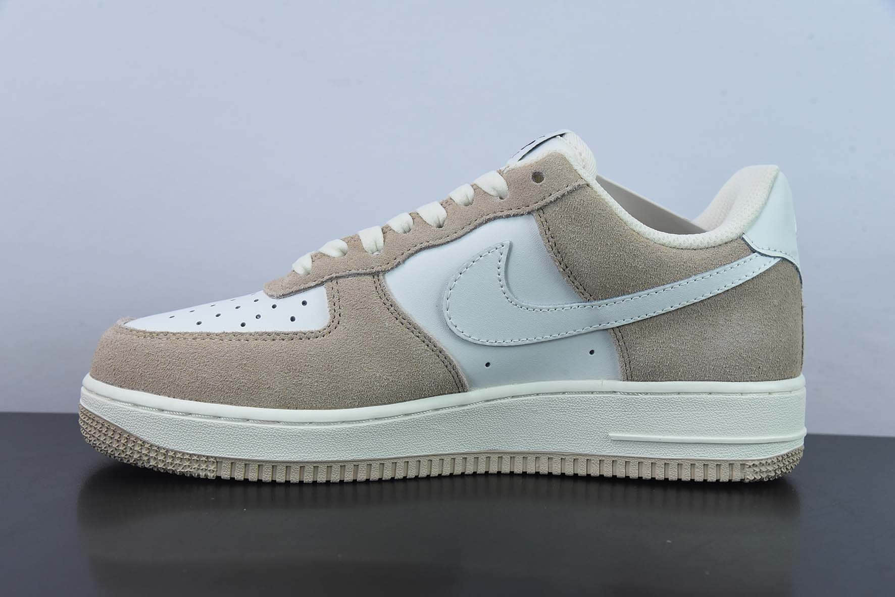 耐克Nike Air Force 1 Low ’07 麂皮白棕小麦空军一号低帮休闲板鞋纯原版本 货号：LZ6699-522