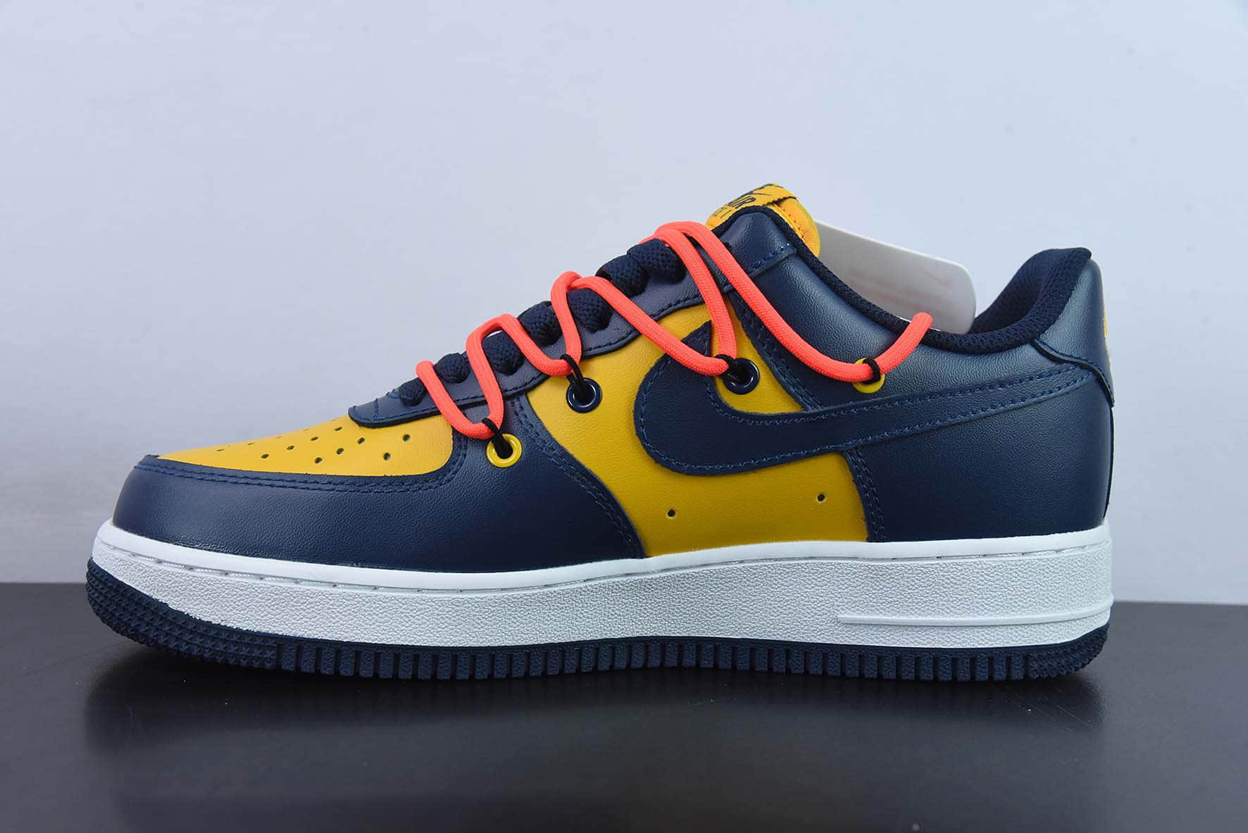 耐克Nike Air Force 1'07 Low 黄蓝绑带解构空军一号休闲运动板鞋纯原版本 货号：CV1724-116