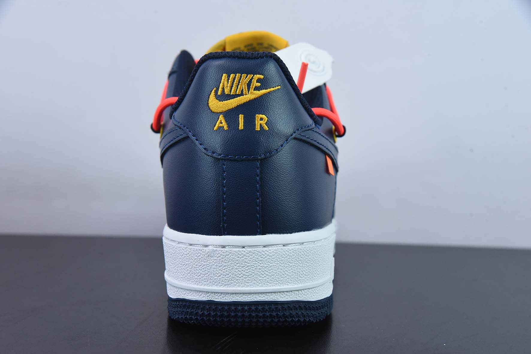 耐克Nike Air Force 1'07 Low 黄蓝绑带解构空军一号休闲运动板鞋纯原版本 货号：CV1724-116