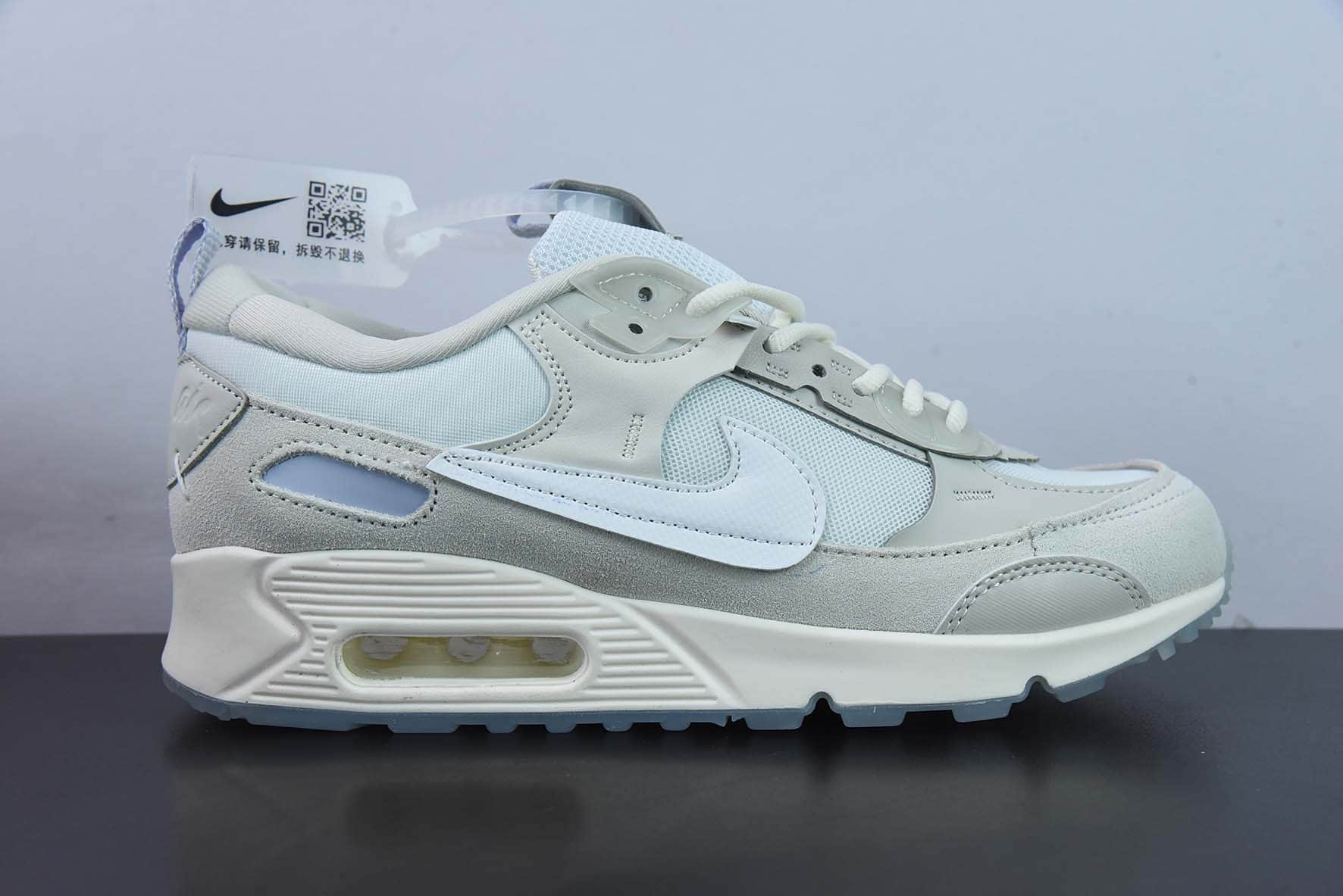 耐克 NIKE AIR MAX 90 Futura米白紫时尚气垫复古运动鞋纯原版本 货号：DM9922-102