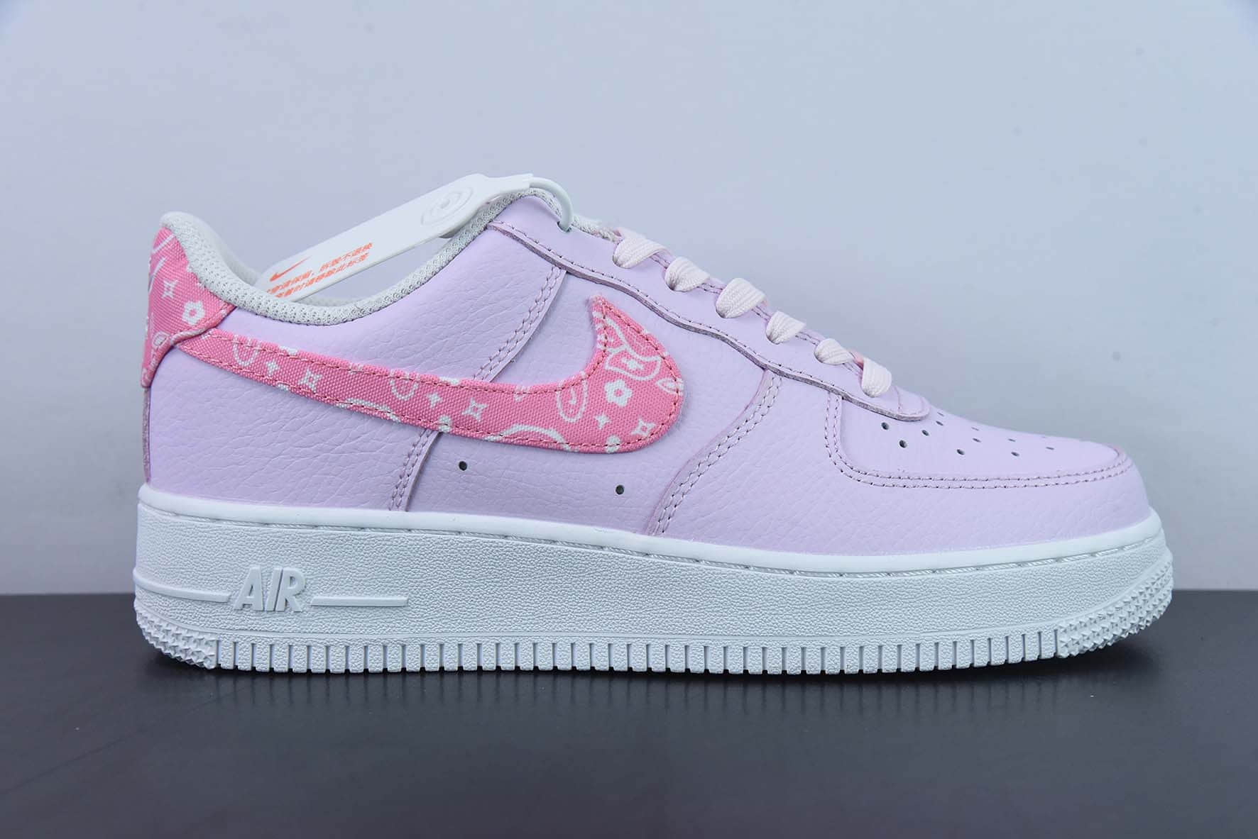 耐克Nike Air Force 1 Low 粉腰果花雾霾紫空军一号低帮休闲运动板鞋纯原版本 货号：FD1448-664