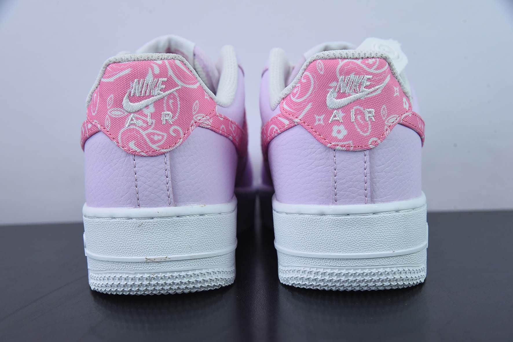 耐克Nike Air Force 1 Low 粉腰果花雾霾紫空军一号低帮休闲运动板鞋纯原版本 货号：FD1448-664