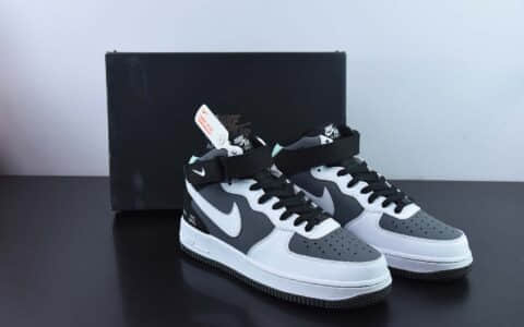 耐克Nike Air Force 1'07 Mid Camcorder 黑白灰摄影机空军一号中帮休闲板鞋纯原版本 货号：CN6863-502