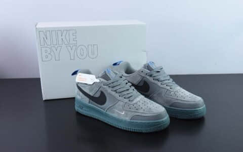 耐克Nike Air Force 1 AF1灰黑刺绣解构空军一号低帮休闲板鞋纯原版本 货号：DD6709-002