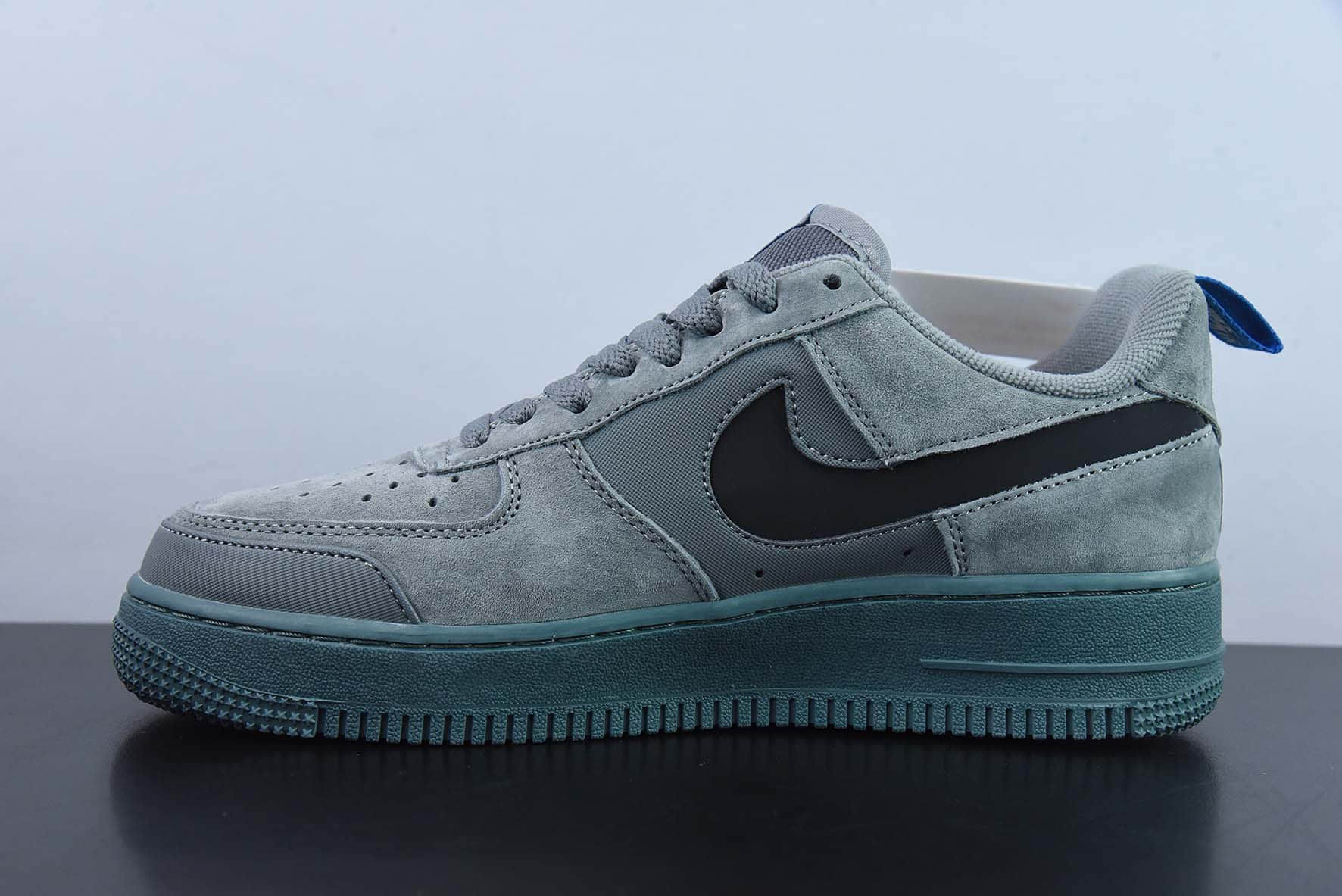 耐克Nike Air Force 1 AF1灰黑刺绣解构空军一号低帮休闲板鞋纯原版本 货号：DD6709-002