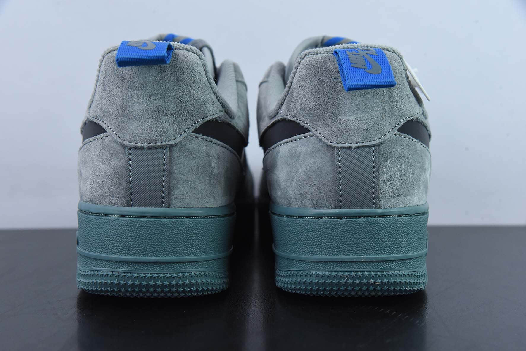 耐克Nike Air Force 1 AF1灰黑刺绣解构空军一号低帮休闲板鞋纯原版本 货号：DD6709-002