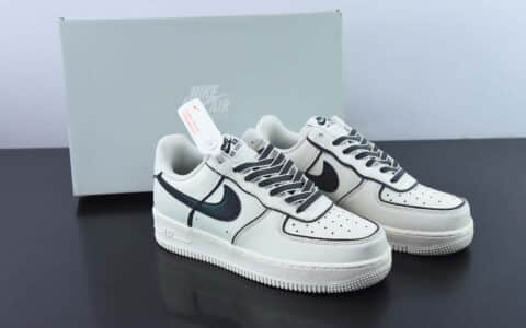 耐克Nike Air Force 1 '07 Low 米黑炫彩“夜魔侠”空军一号低帮运动休闲板鞋纯原版本 货号：BQ0086-365