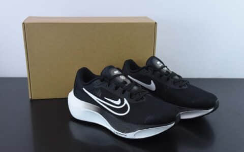 耐克Nike Zoom Fly 5WhiteBlackRoyal Blue飞行5代马拉松系列黑白低帮透气休闲运动慢跑鞋纯原版本 货号：DM8974-001
