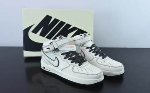 耐克Nike Undefeated x Nk Air Force 1'07 Mid 夜魔侠空军一号中帮休闲板鞋纯原版本 货号：GB5969-001