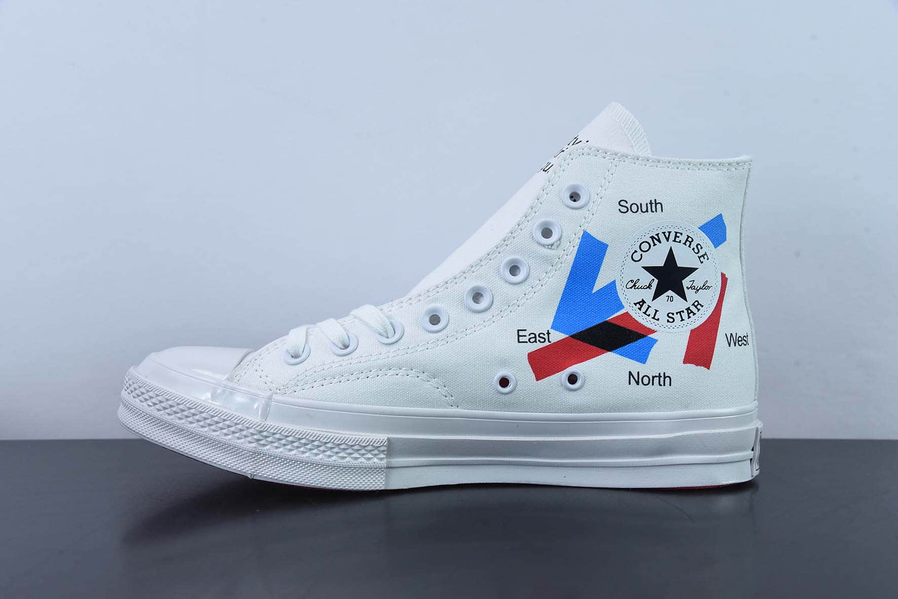 匡威Converse Patt x Experimental Jetset x Converse Chuck Taylor 70 Hi 三方联名纯白箭头涂鸦高帮休闲板鞋纯原版本 货号： A03173C