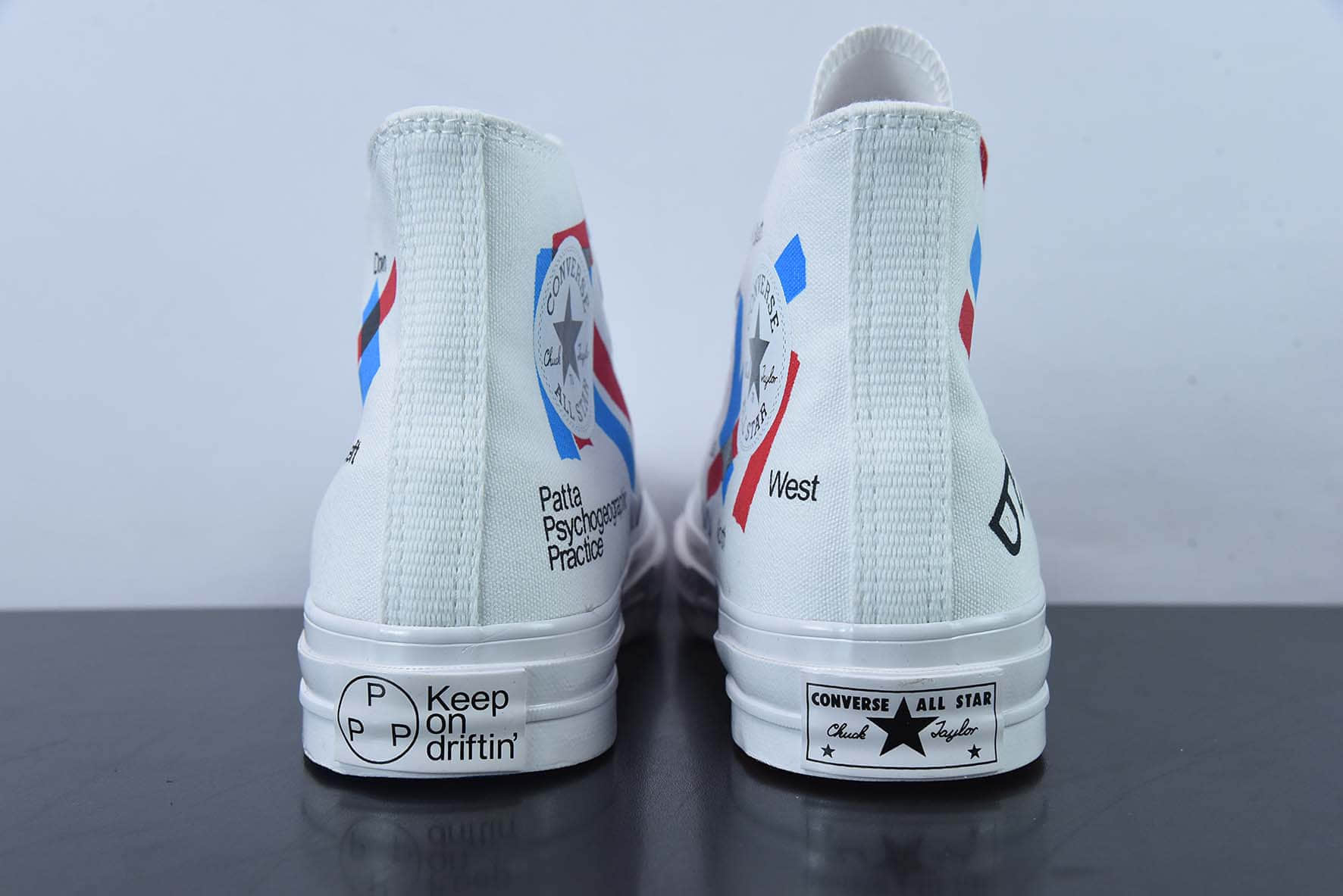 匡威Converse Patt x Experimental Jetset x Converse Chuck Taylor 70 Hi 三方联名纯白箭头涂鸦高帮休闲板鞋纯原版本 货号： A03173C
