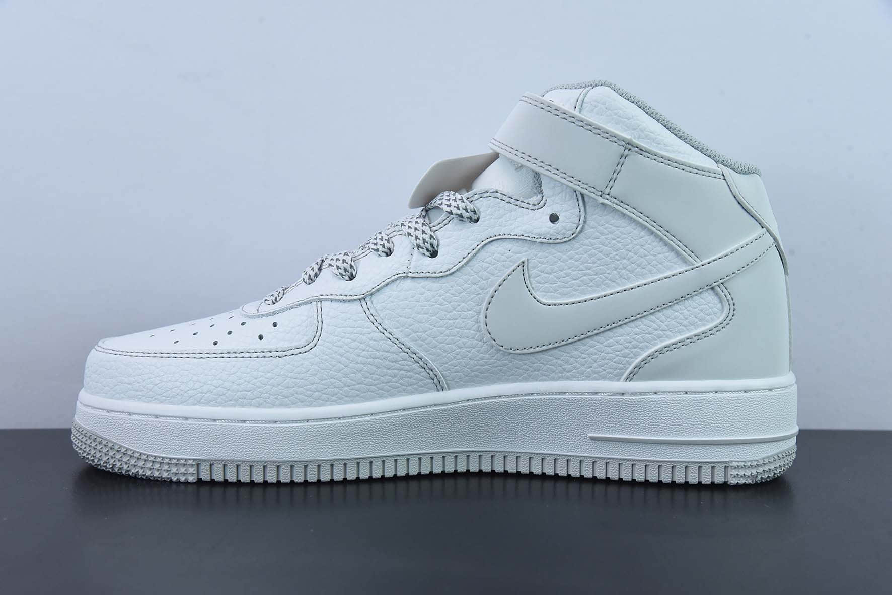 耐克Nike Air Force 1 Mid 马克线满天星冰灰配色空军一号中帮休闲板鞋纯原版本 货号：MK0619-211