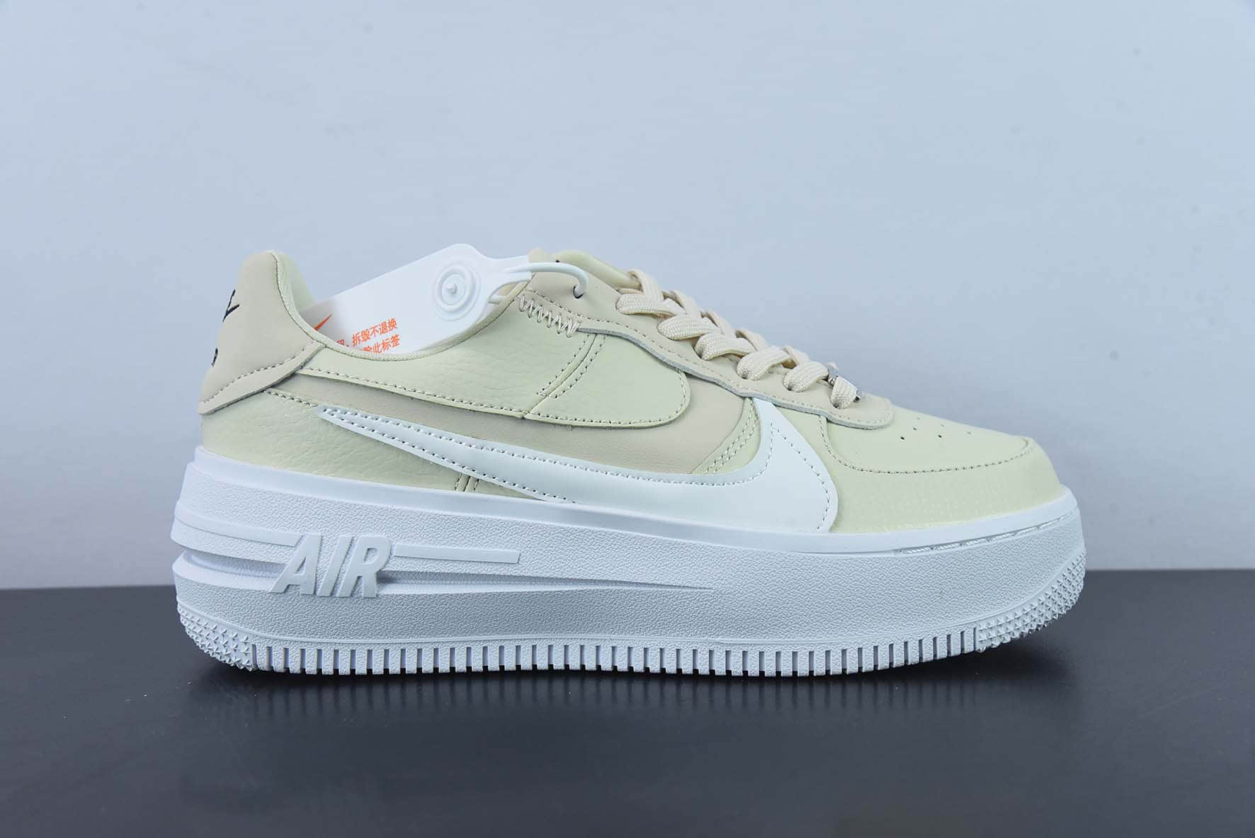 耐克Nike AF1 PLT.AF.ORM 四十周年限定浅黄白空军一号低帮休闲板鞋纯原版本 货号：DJ9946-200