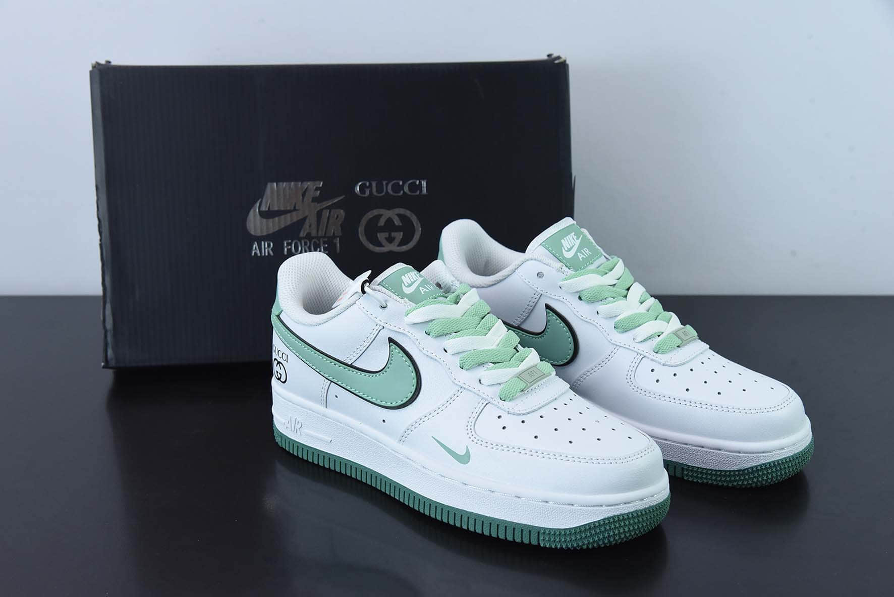 耐克NIke Air Force 1 '07 Low “橄榄绿-古驰联名”空军一号低帮休闲板鞋纯原版本 货号：DA8481-166