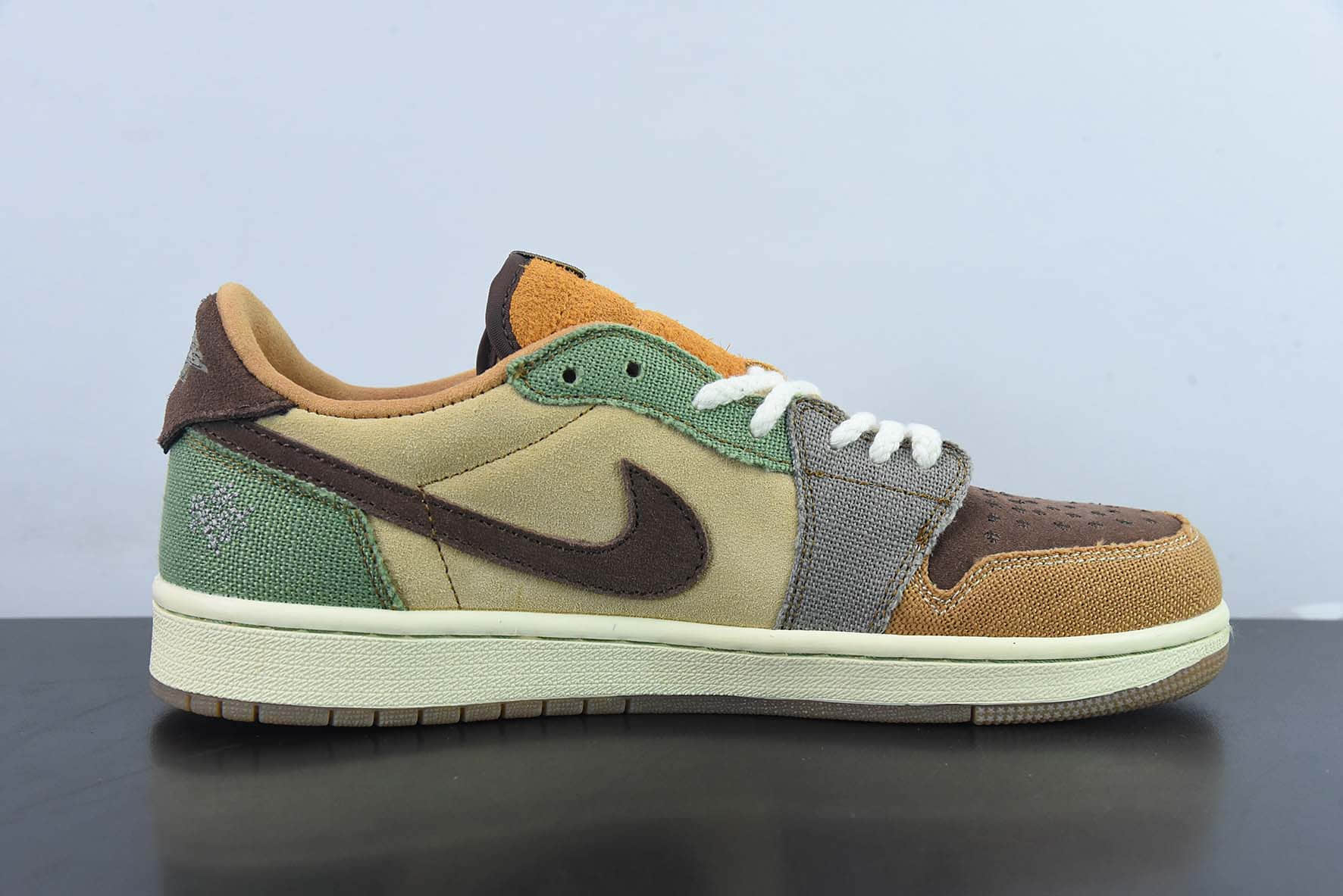 乔丹Air Jordan Zion Williamson x Air Jordan 1 Retro Low OG Voodoo AJ1棕色巫毒娃娃低帮文化篮球鞋纯原版本 货号：DZ7292-200