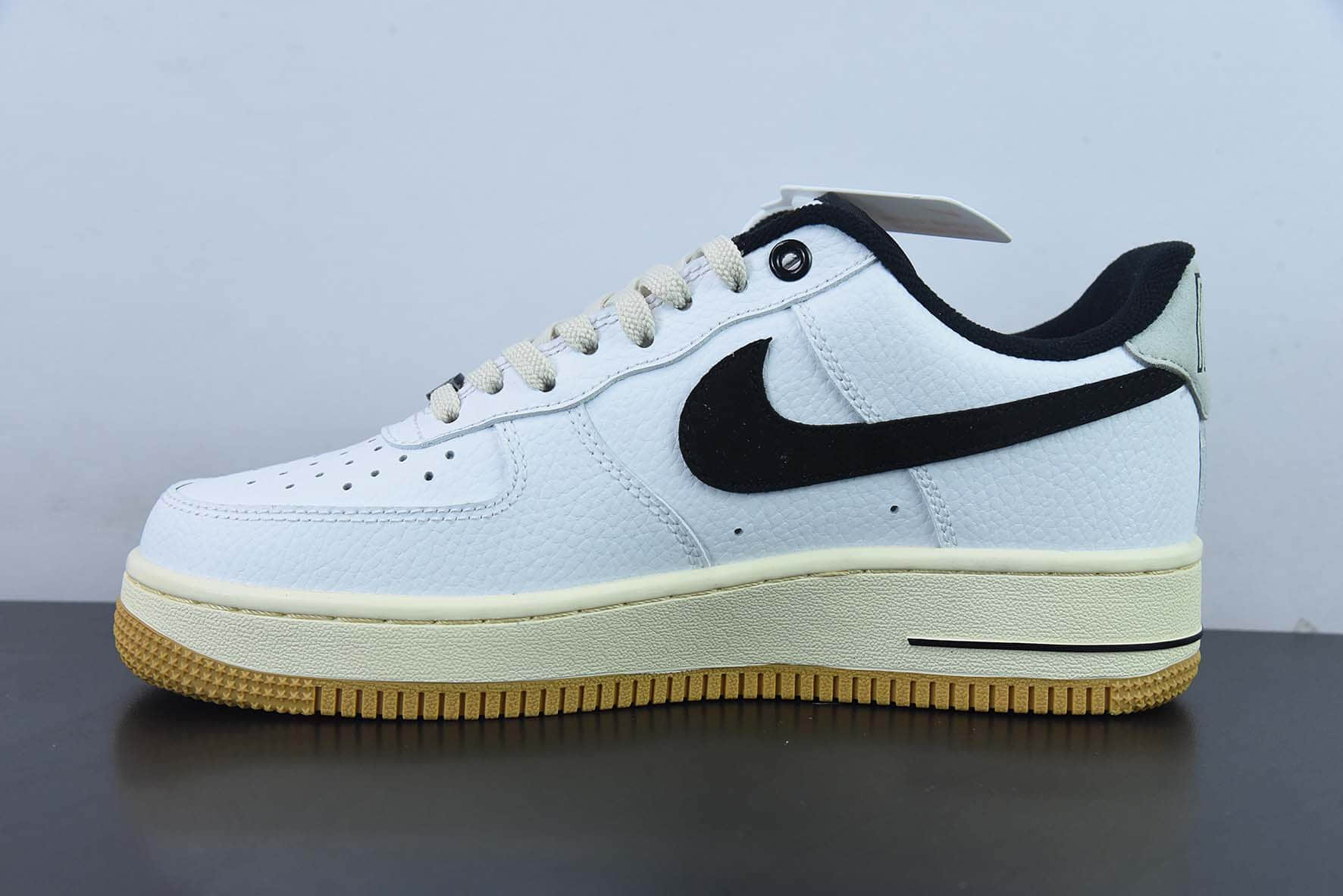 耐克Nike Air Force 1 AF1 白黑灰尾生胶底空军一号低帮休闲板鞋纯原版本 货号：DR0148-101