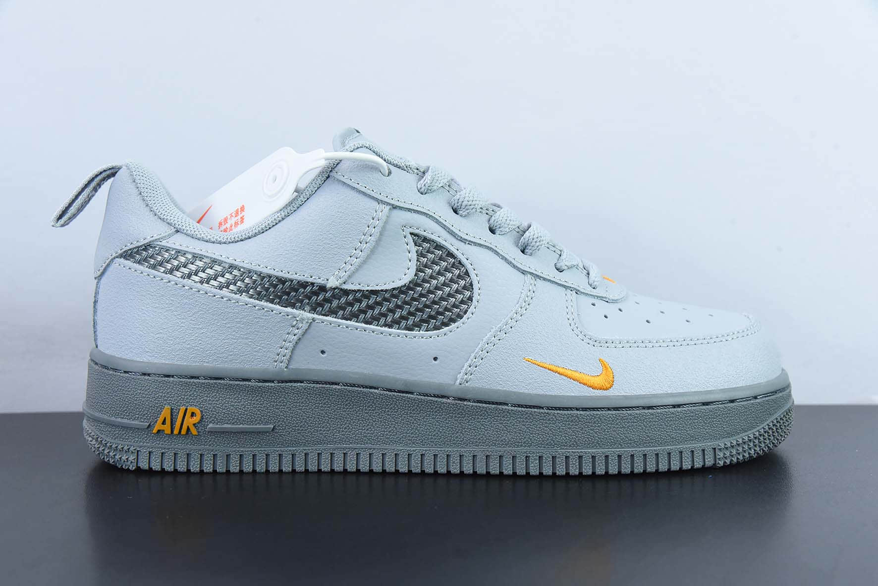 耐克Nike Air Force 1 Low 冷灰黄小勾空军一号低帮运动休闲板鞋纯原版本 货号：DR0155-001