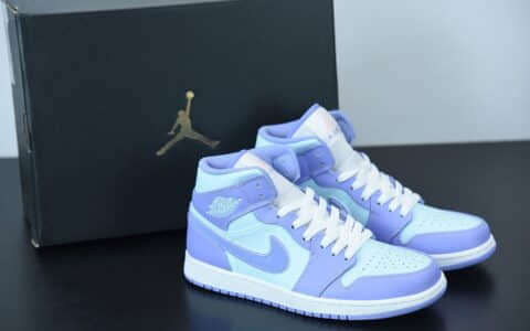 乔丹Air Jordan 1 Mid SE AJ1 乔1紫罗兰中帮女子文化篮球鞋纯原版本 货号：554724-500