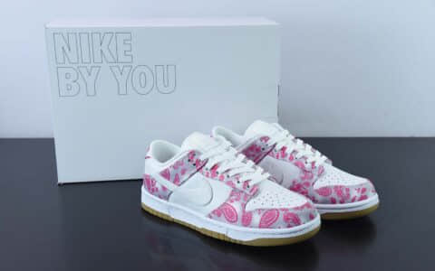 耐克Nike SB Dunk Low Retro SP 专属定制“白浅粉腰果花SB低帮休闲滑板鞋纯原版本 货号：CT5053-061