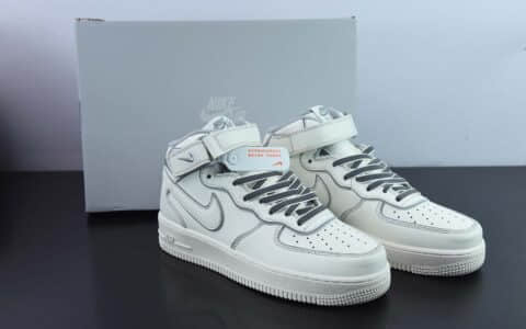 耐克NIke Air Force 1 '07 Mid 米白灰“夜魔侠”空军一号中帮运动休闲板鞋纯原版本 货号：AQ1218-118