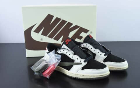 乔丹Air Jordan Travis Scott x Nike Wmns Air Jordan 1 Low OG SPOliveAJ1S联名反转熊猫橄榄绿低帮篮球鞋纯原版本 货号：DZ4137-106