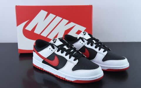 耐克Nike SB Dunk Low 白黑红SB低帮休闲滑板鞋纯原版本 货号：FD9762-061