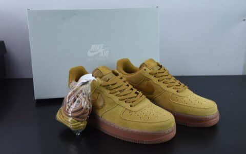 耐克Nike Air Force 1 Low 07 LV8 Wheat  Flax 二代小麦空军一号低帮休闲板鞋纯原版本 货号：BQ5485-700