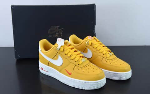 耐克Nike Air Force 1 '07 Low 白橙黄红小勾空军一号低帮运动休闲板鞋纯原版本 货号：DQ7582-700