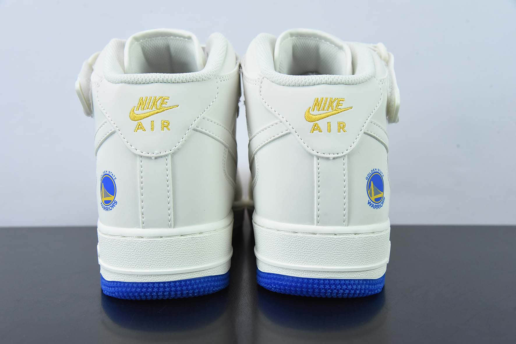 耐克Nike Air Force 1 Mid'07 米蓝黄金州勇士城市限定中帮空军一号休闲板鞋纯原版本 货号：GT5663-306