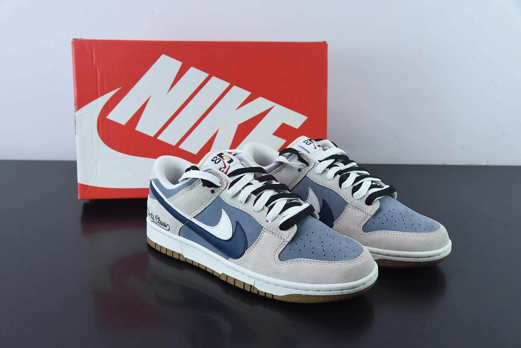 耐克Nike Dunk Low SE “85” 双勾圣诞灰蓝SB低帮休闲滑板鞋纯原版本 货号：DO9457-109