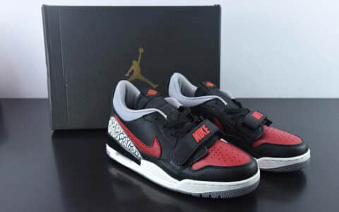 乔丹Air Jordan Legacy AJ312 Low 爆裂黑红低帮魔术贴三合一板鞋纯原版本 货号：CD7069-006