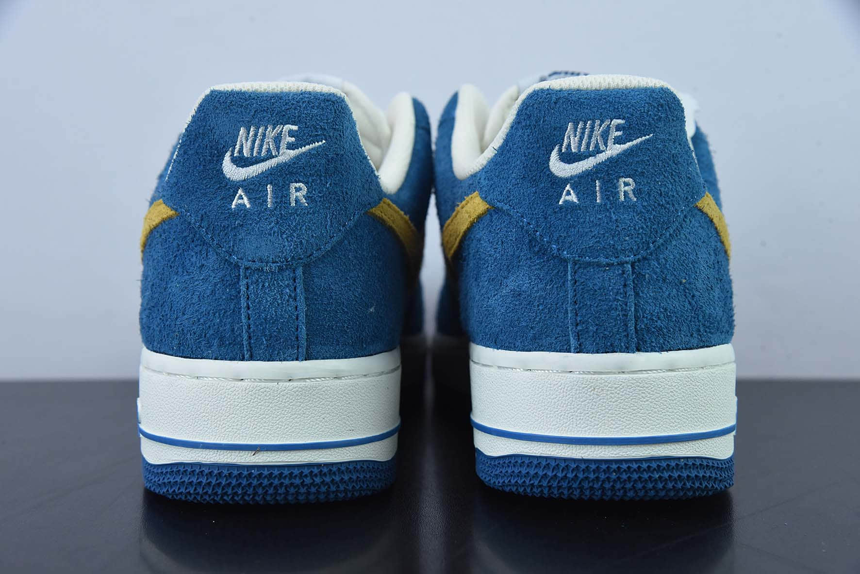 耐克Nike Air Force 1 Low 07 麂皮蓝黄空军一号低帮休闲板鞋纯原版本 货号：BQ8988-103