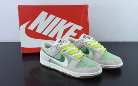 耐克Nike Dunk Low SE 85灰绿双钩SB低帮休闲滑板鞋纯原版本 货号：DO9457-100