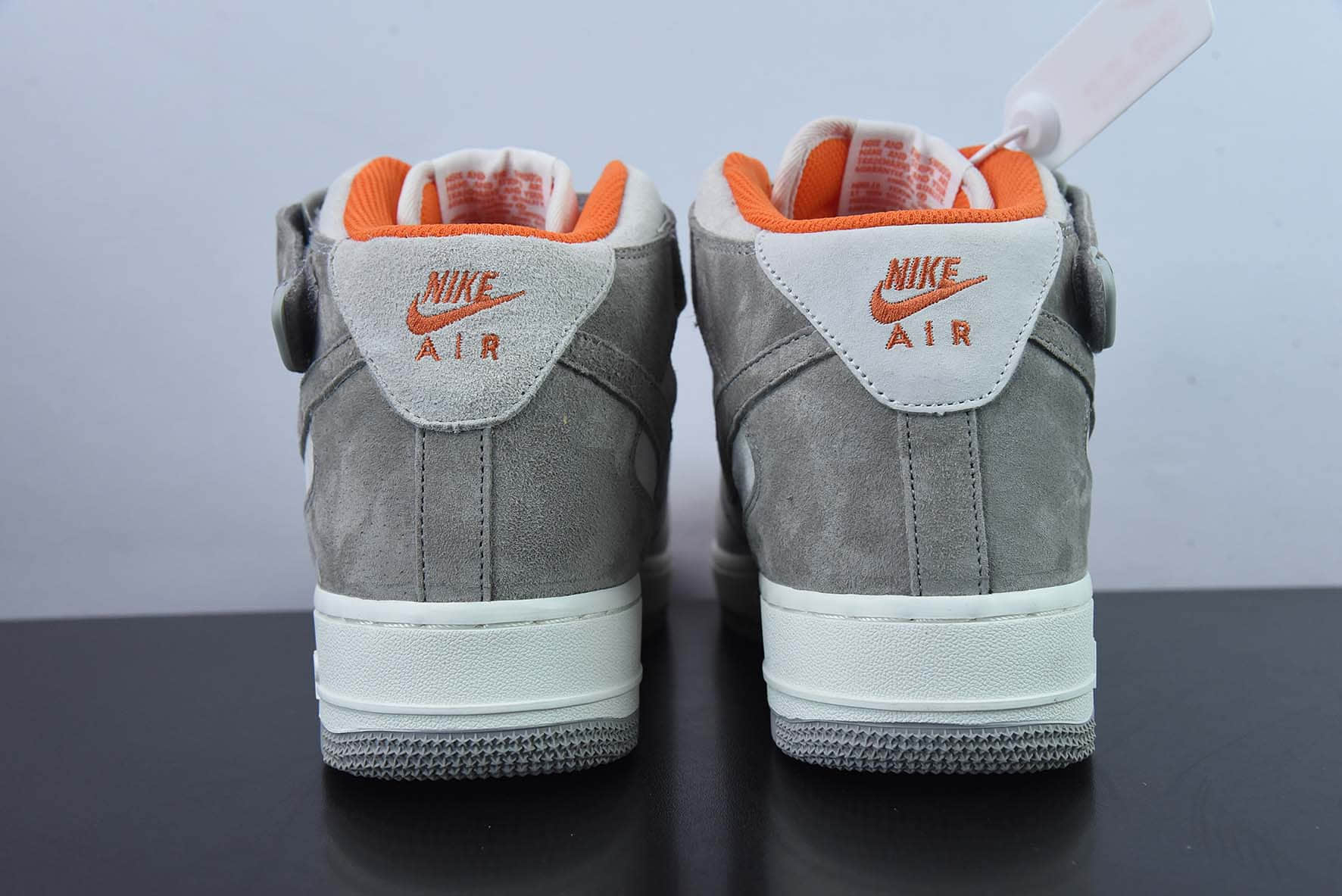 耐克Nike Air Force 1 'Mid 07 灰橙麂皮空军一号中帮休闲板鞋纯原版本 货号：CQ5059-105