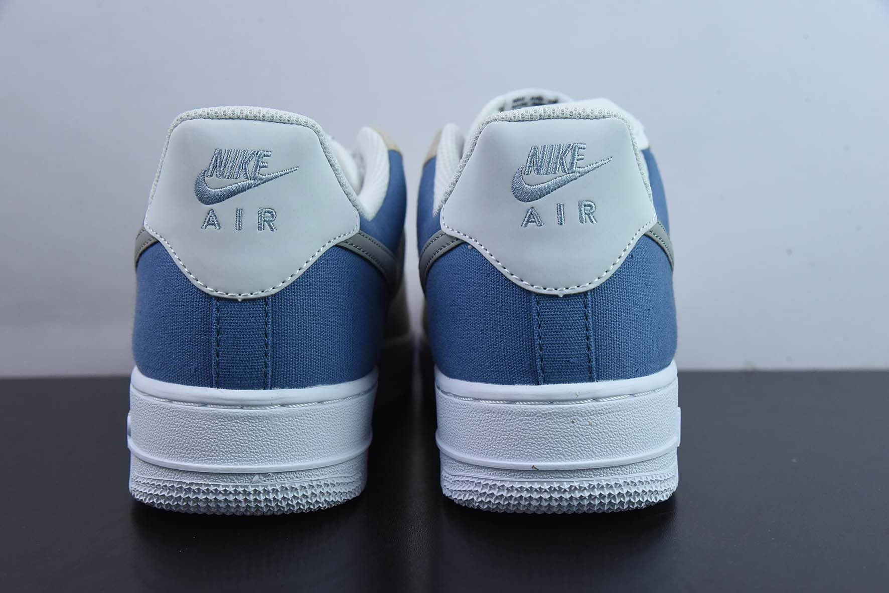 耐克NIke Air Force 1 '07 灰蓝布面空军一号低帮休闲板鞋纯原版本 货号：DG2296-018