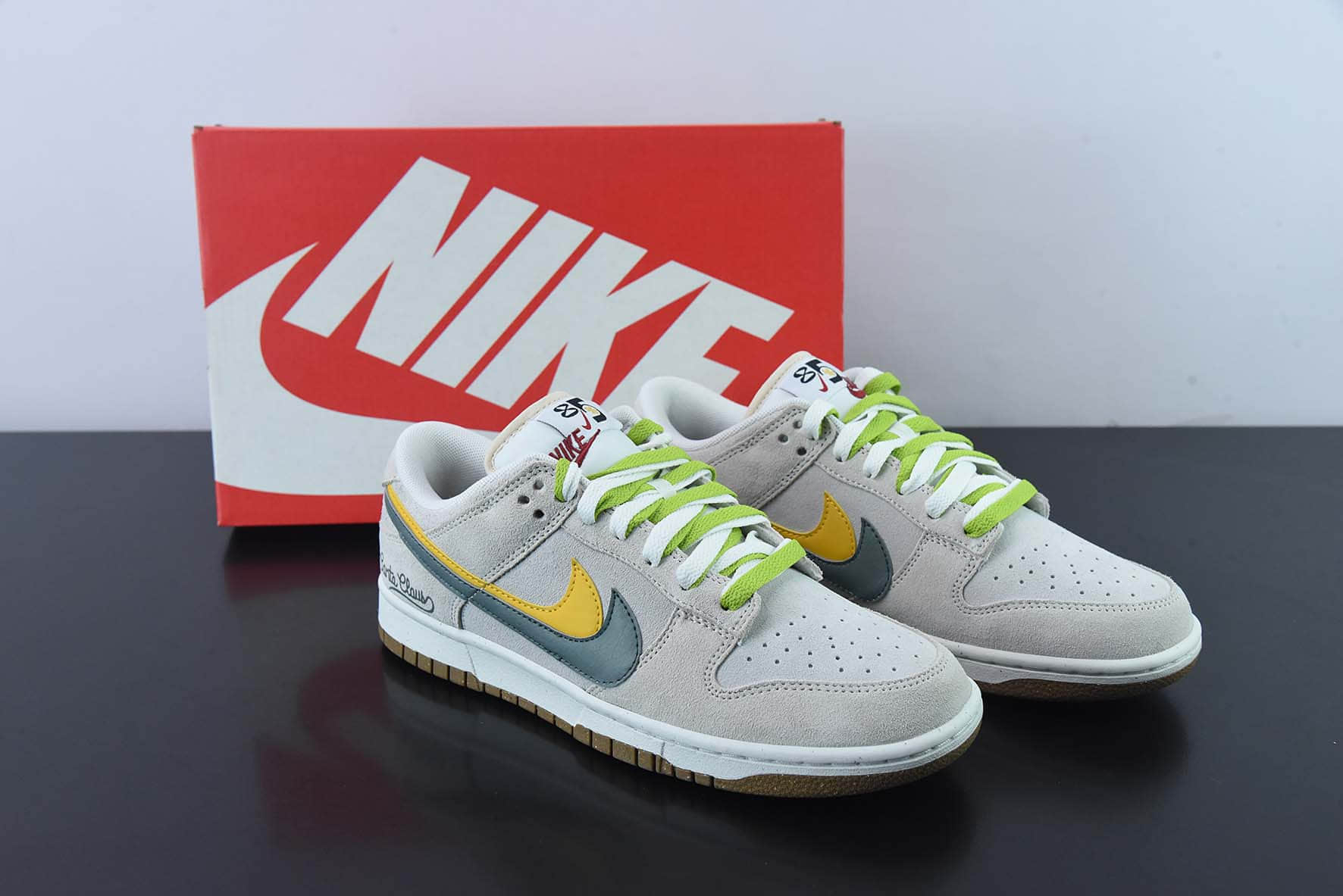 耐克Nike SB Dunk Low 85 绿黄双勾 SB低帮运动休闲板鞋纯原版本 货号：DO9457-111