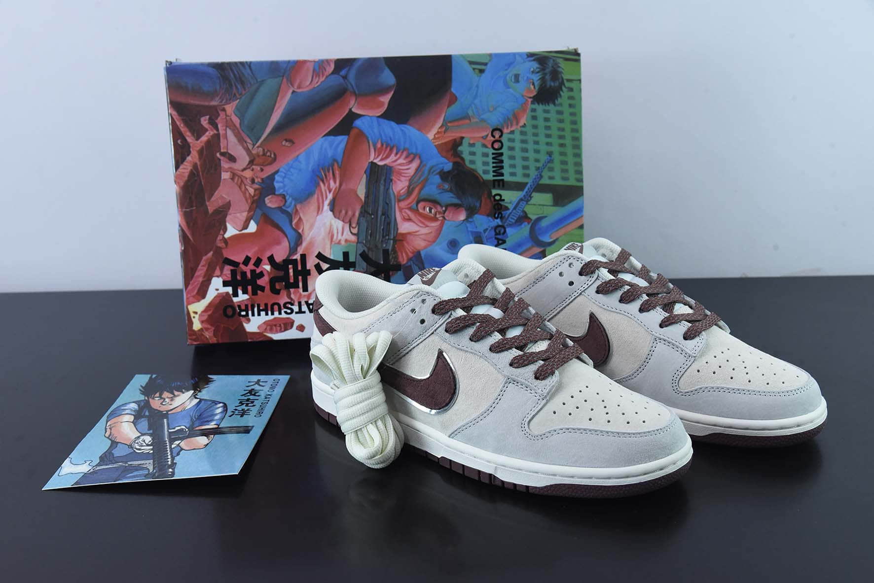 耐克Nike Otomo Katsuhiro x Nike SB Dunk Low Steamboy OST大友克洋联名灰红麂皮SB低帮休闲滑板鞋纯原版本 货号：DD0012-258