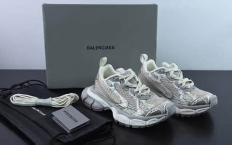 巴黎世家Balenciaga Phantom Sneaker 巴黎世家十代白棕做旧潮流跑鞋纯原版本 货号：W1RB50102