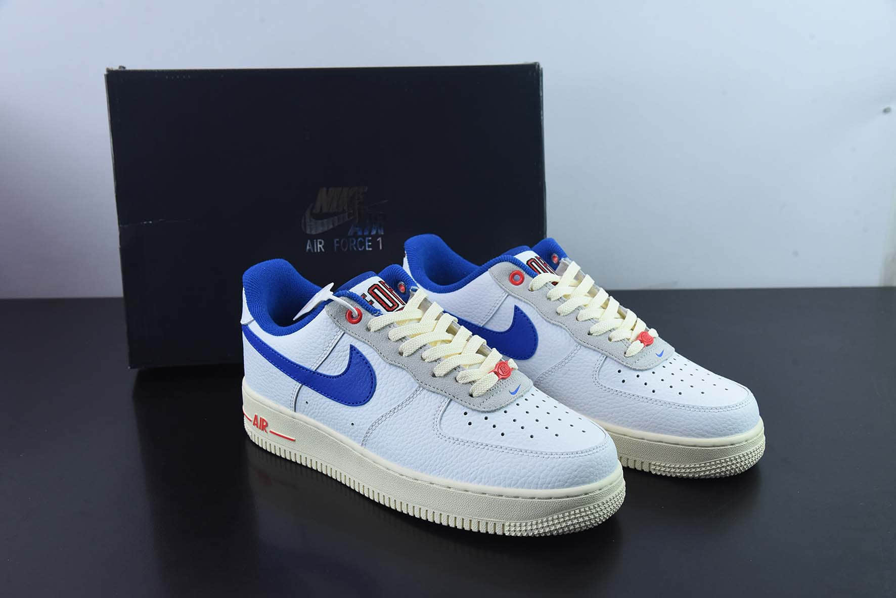 耐克Nike Air Force 1 ’07 白蓝空军一号低帮百搭休闲运动板鞋纯原版本 货号：DR0148-100