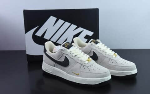 耐克Nike Air Force 1 Low ’07 小勾黑麂皮空军一号低帮休闲板鞋纯原版本 货号：KK5636-810