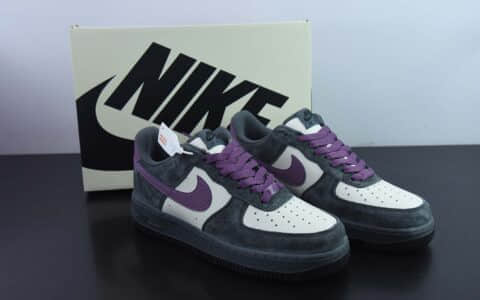 耐克Nike Air Force 1 Low ’07 “Grey purple ”“灰紫雾”空军一号低帮休闲板鞋纯原版本 货号：CW1188-111