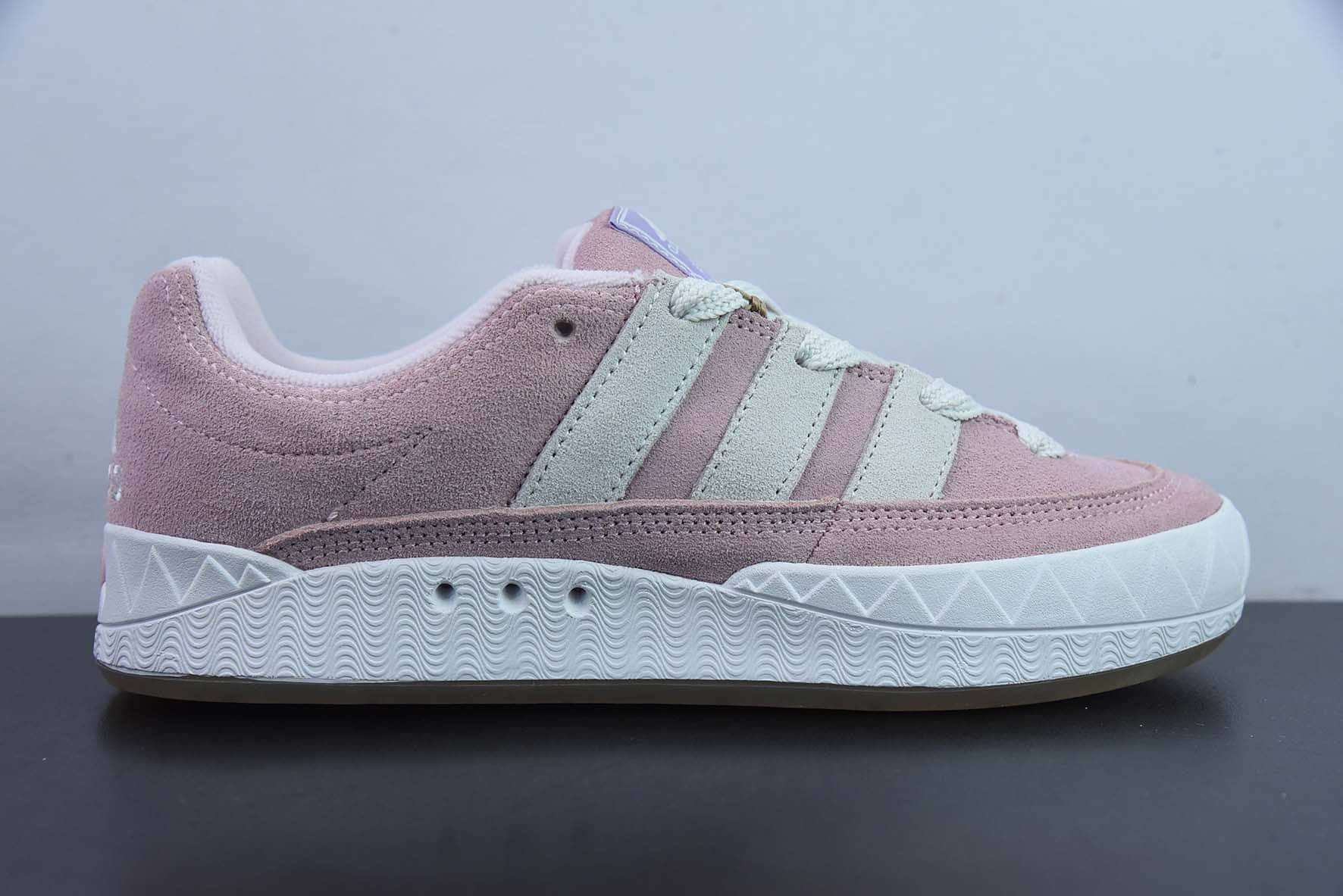 阿迪达斯Adidas Adimatic Low 马蒂奇系列粉白低帮复古鲨鱼面包鞋运动休闲滑板板鞋纯原版本 货号： GY2089