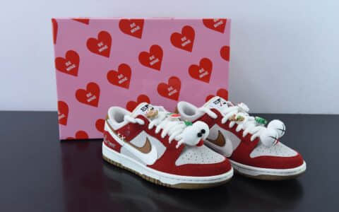 耐克Nike Dunk Low SE 85 白棕双钩圣诞节主题经典复古休闲板鞋纯原版本 货号： DO9457-112